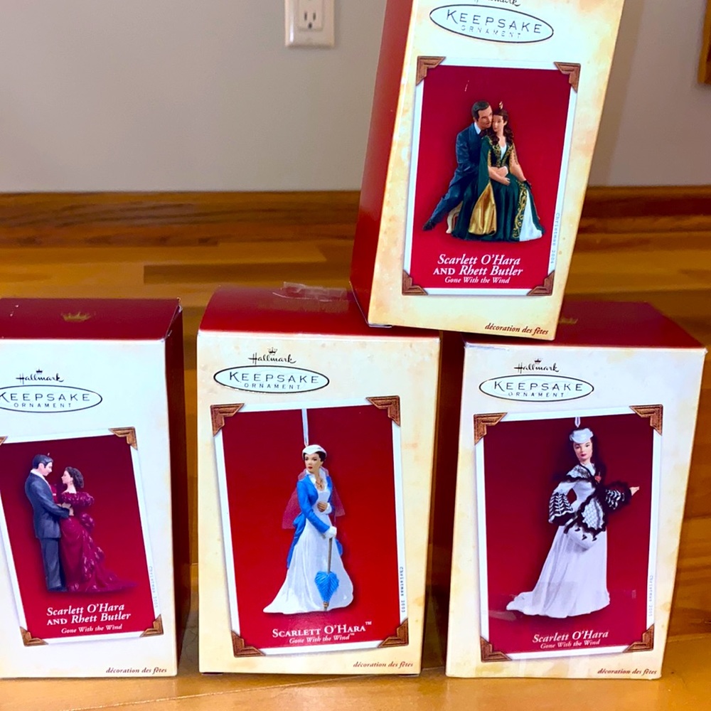 Hallmark 2003,2004, 2005 Scarlett OHara Ornaments-Mint in Box